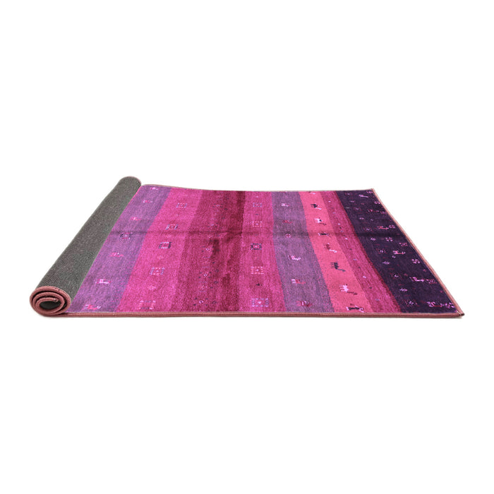 Sideview of Abstract Purple Contemporary Rug, con506pur