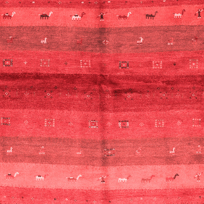 Machine Washable Abstract Red Contemporary Rug, wshcon506red