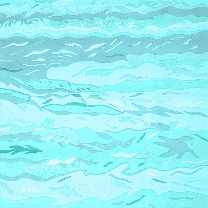 Abstract Light Blue Contemporary Rug, con507lblu