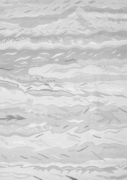 Abstract Gray Contemporary Rug, con507gry