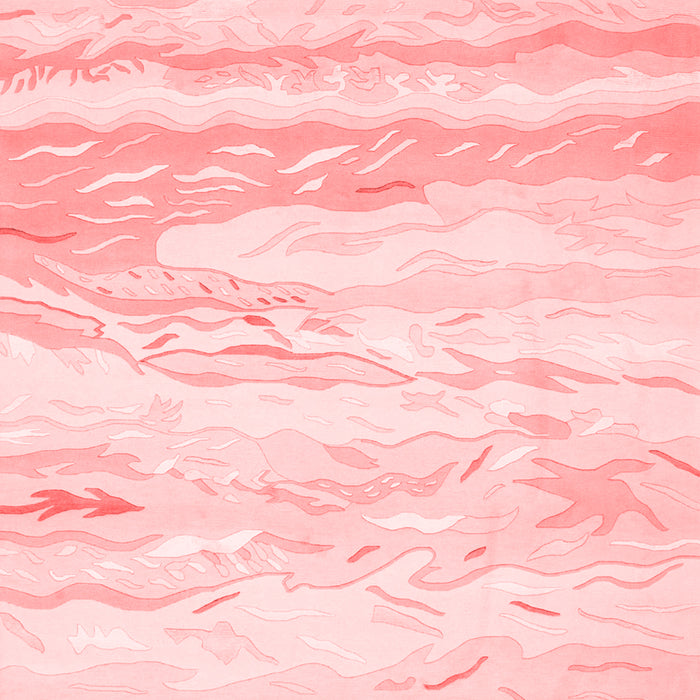 Machine Washable Abstract Red Contemporary Rug, wshcon507red