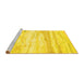 Sideview of Machine Washable Abstract Yellow Contemporary Rug, wshcon507yw