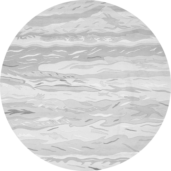 Square Abstract Gray Contemporary Rug, con507gry