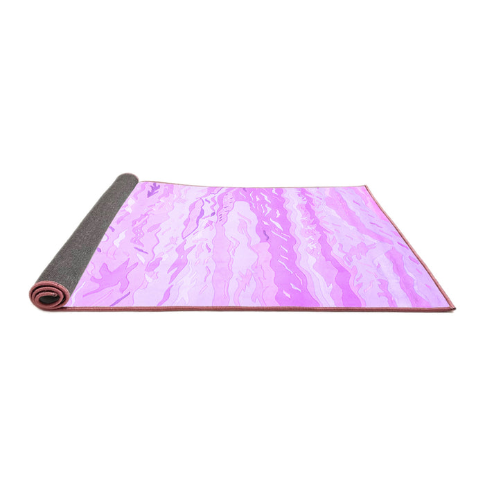 Sideview of Abstract Purple Contemporary Rug, con507pur