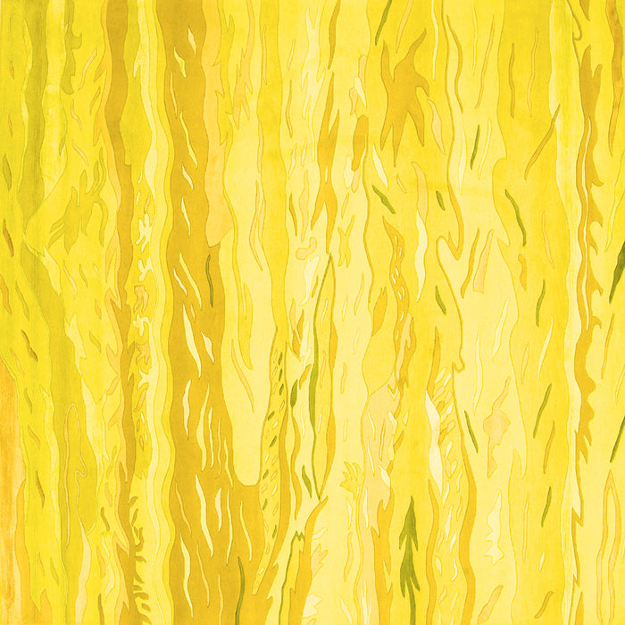 Square Abstract Yellow Contemporary Rug, con507yw