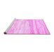 Sideview of Machine Washable Abstract Pink Contemporary Rug, wshcon507pnk