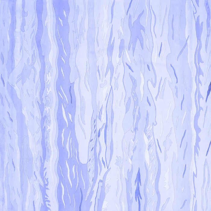 Square Abstract Blue Contemporary Rug, con507blu