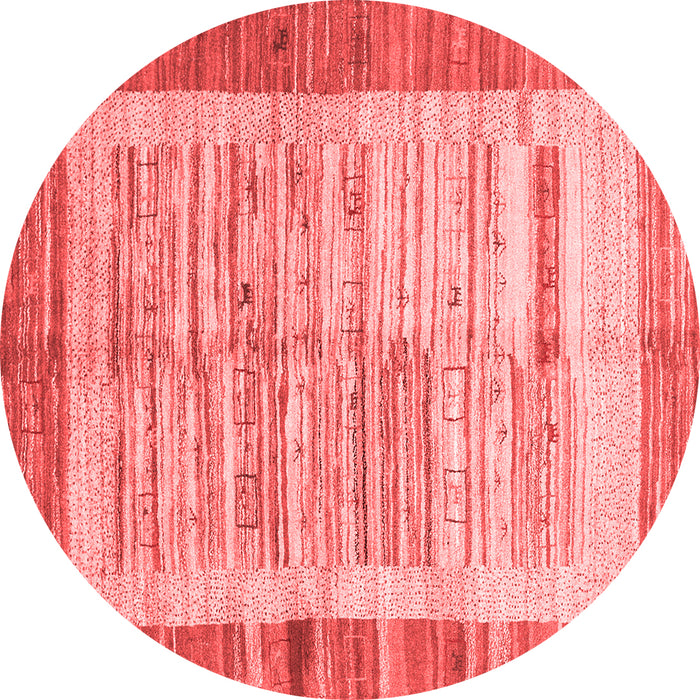 Machine Washable Abstract Red Contemporary Rug, wshcon508red