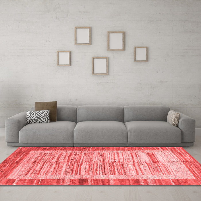 Contemporary Red Washable Rugs