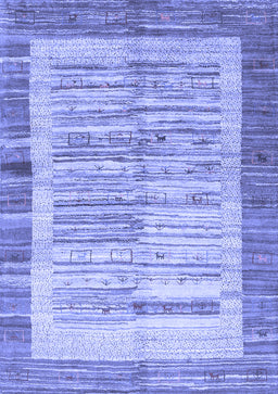 Abstract Blue Contemporary Rug, con508blu