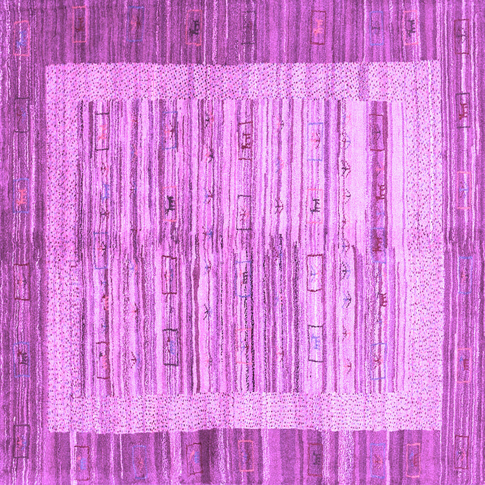 Square Abstract Purple Contemporary Rug, con508pur