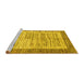 Sideview of Machine Washable Abstract Yellow Contemporary Rug, wshcon508yw
