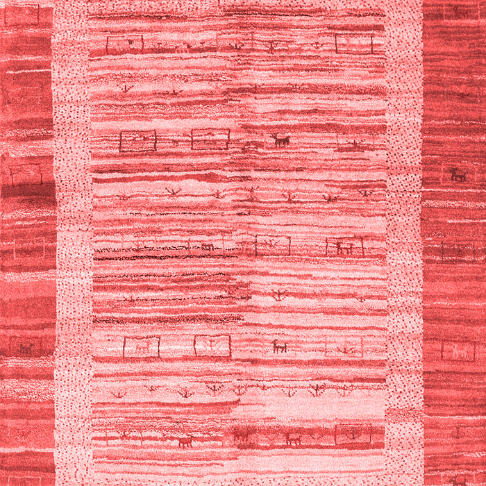 Machine Washable Abstract Red Contemporary Rug, wshcon508red