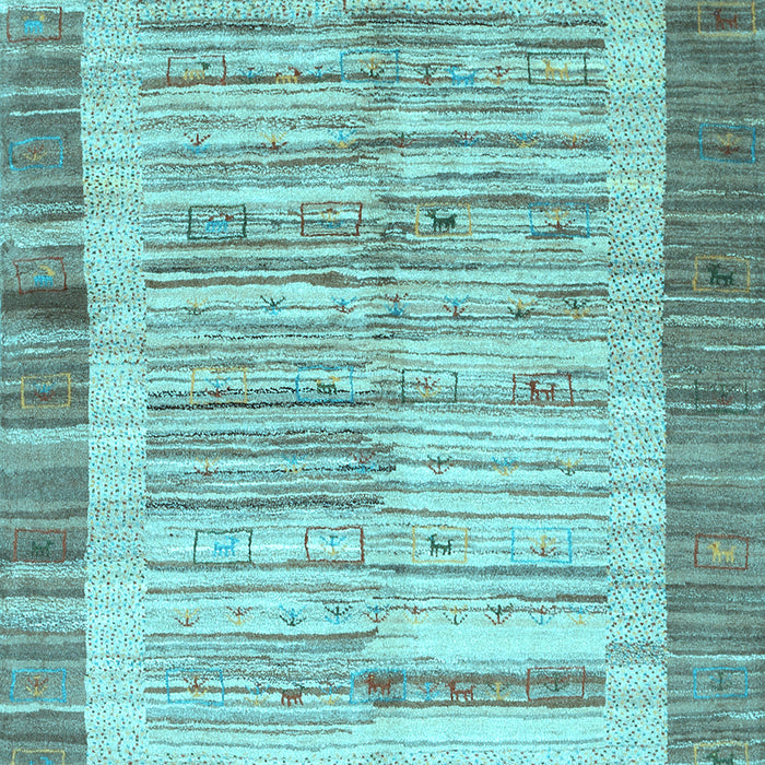 Machine Washable Abstract Light Blue Contemporary Rug, wshcon508lblu