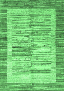 Abstract Emerald Green Contemporary Rug, con508emgrn