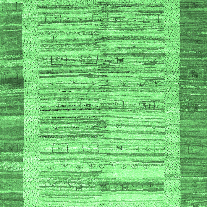 Abstract Emerald Green Contemporary Rug, con508emgrn