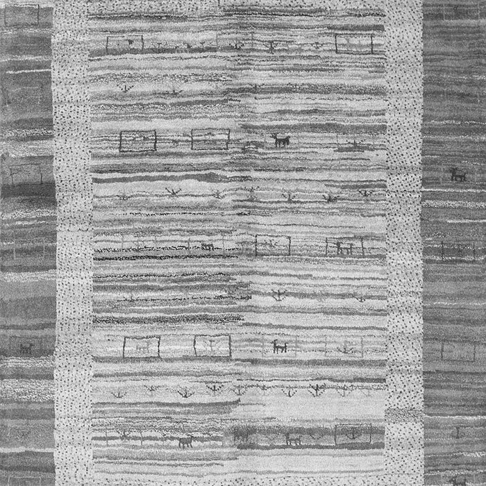 Serging Thickness of Machine Washable Abstract Gray Contemporary Rug, wshcon508gry