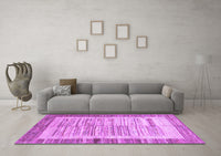 Machine Washable Abstract Purple Contemporary Rug, wshcon508pur