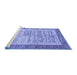 Sideview of Machine Washable Abstract Blue Contemporary Rug, wshcon508blu