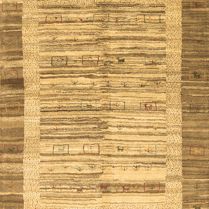 Machine Washable Abstract Brown Contemporary Rug, wshcon508brn