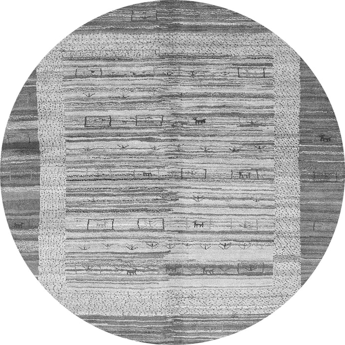 Square Abstract Gray Contemporary Rug, con508gry