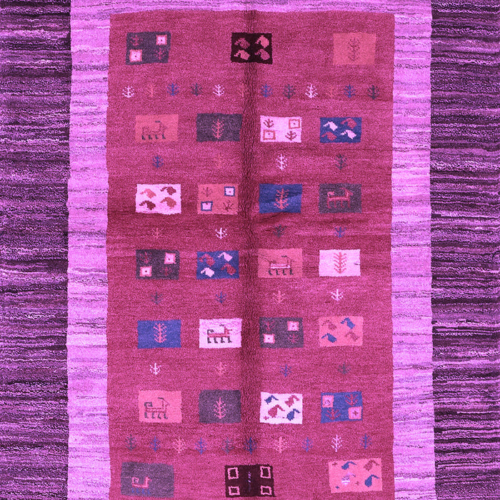 Abstract Purple Contemporary Rug, con509pur