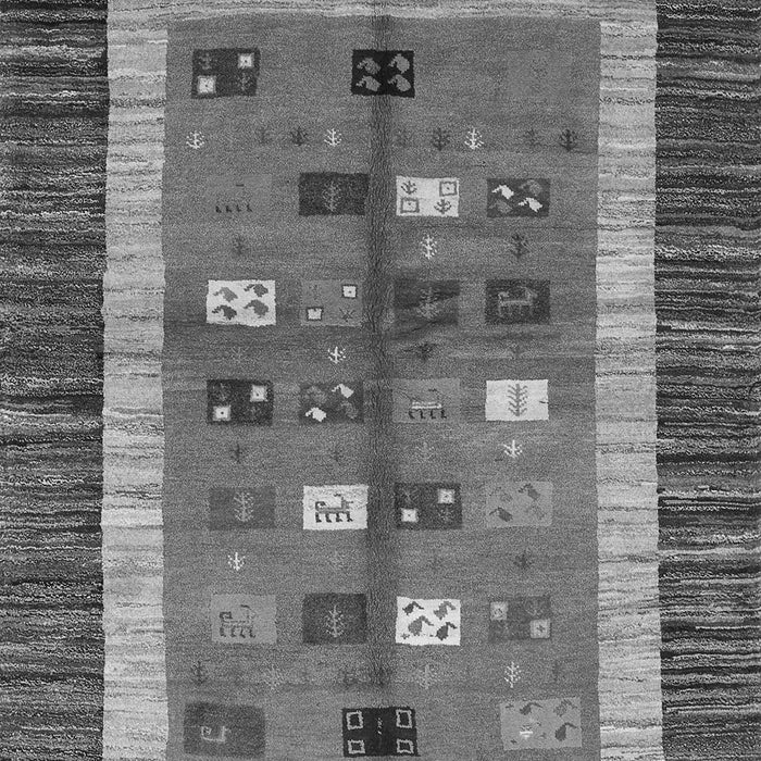 Serging Thickness of Machine Washable Abstract Gray Contemporary Rug, wshcon509gry