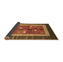 Sideview of Abstract Brown Contemporary Rug, con509brn
