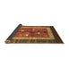 Sideview of Abstract Brown Contemporary Rug, con509brn