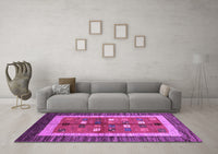 Machine Washable Abstract Purple Contemporary Rug, wshcon509pur