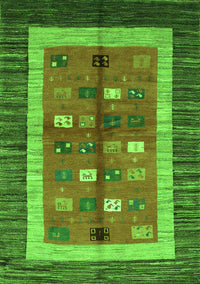 Abstract Green Contemporary Rug, con509grn