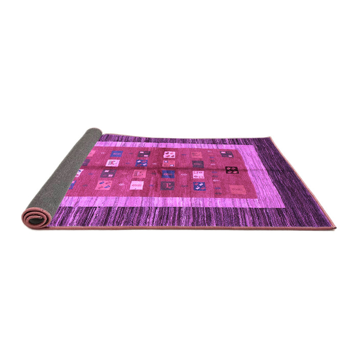 Sideview of Abstract Purple Contemporary Rug, con509pur