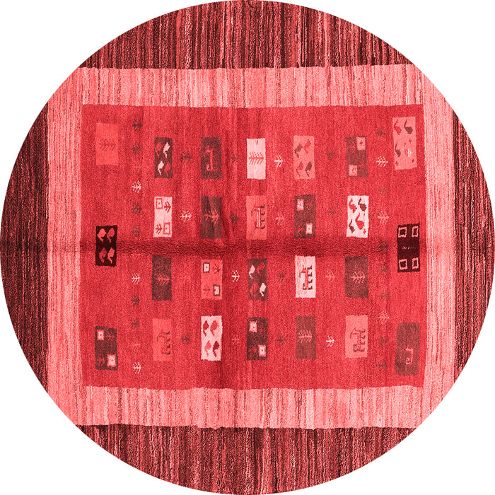 Machine Washable Abstract Red Contemporary Rug, wshcon509red