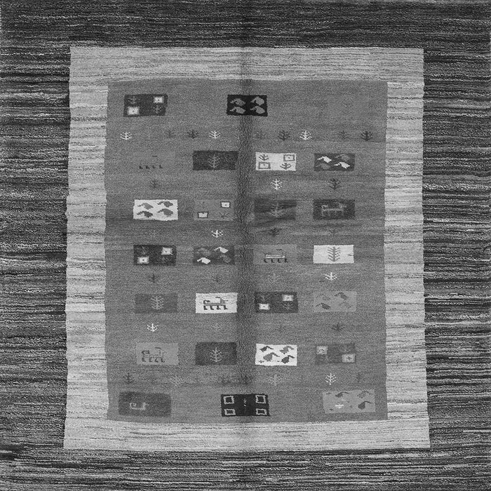 Serging Thickness of Abstract Gray Contemporary Rug, con509gry