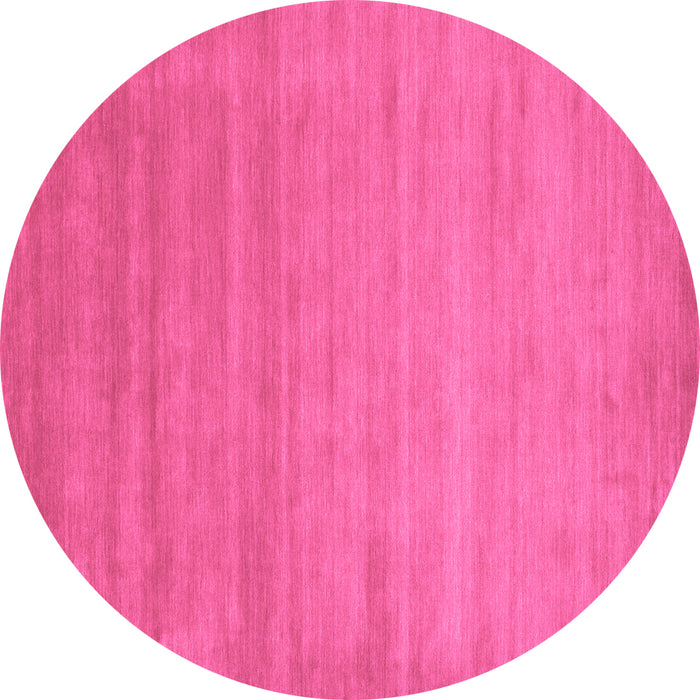 Round Abstract Purple Contemporary Rug, con50pur