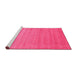 Sideview of Machine Washable Abstract Pink Contemporary Rug, wshcon50pnk