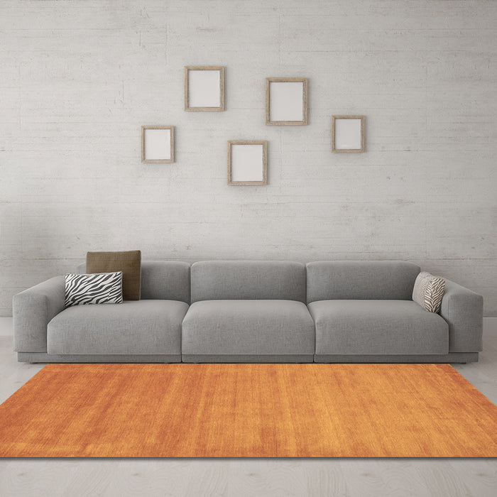 Machine Washable Abstract Brown Contemporary Rug in a Living Room,, wshcon50brn