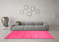 Machine Washable Abstract Pink Contemporary Rug, wshcon50pnk