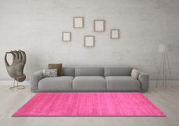 Machine Washable Abstract Purple Contemporary Area Rugs in a Living Room, wshcon50pur