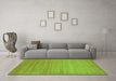 Machine Washable Abstract Green Contemporary Area Rugs in a Living Room,, wshcon50grn