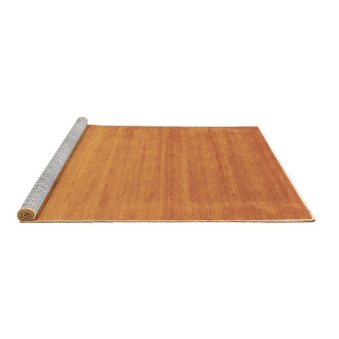 Sideview of Machine Washable Abstract Brown Contemporary Rug, wshcon50brn