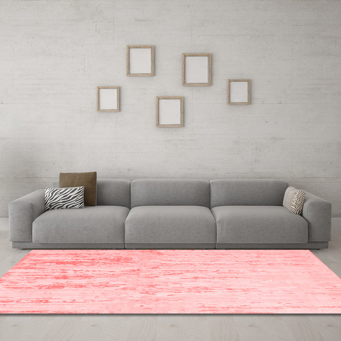 Contemporary Red Washable Rugs