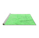 Sideview of Machine Washable Abstract Emerald Green Contemporary Area Rugs, wshcon510emgrn