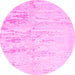 Round Abstract Pink Contemporary Rug, con510pnk