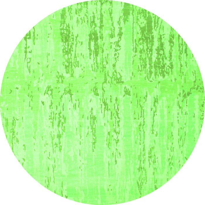 Square Abstract Green Contemporary Rug, con510grn