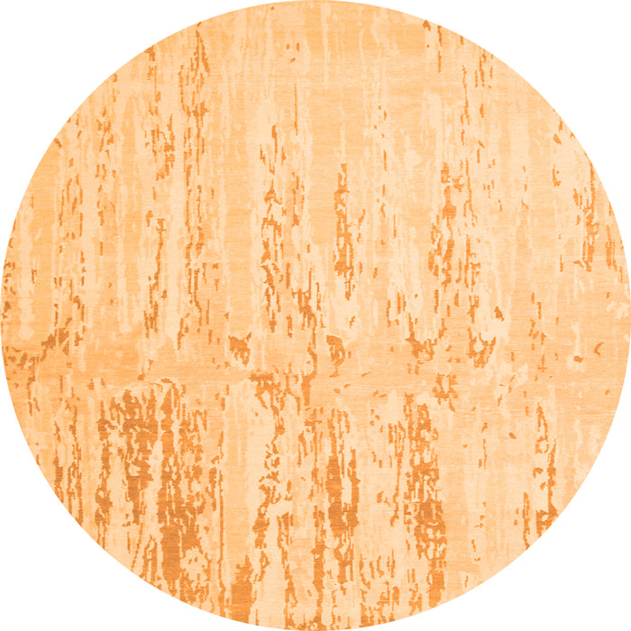 Square Abstract Orange Contemporary Rug, con510org
