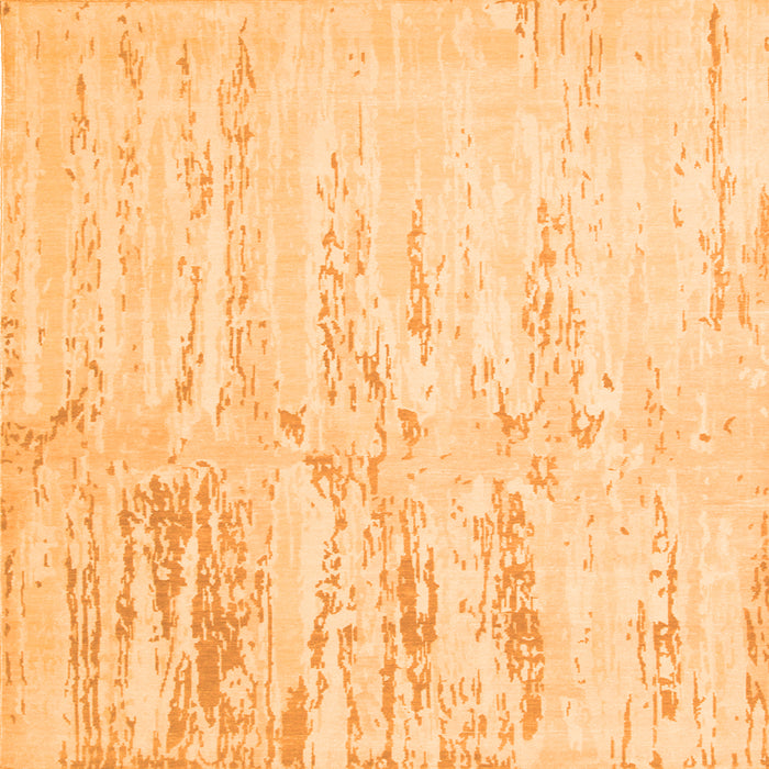 Round Machine Washable Abstract Orange Contemporary Area Rugs, wshcon510org