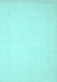 Solid Light Blue Modern Rug, con511lblu