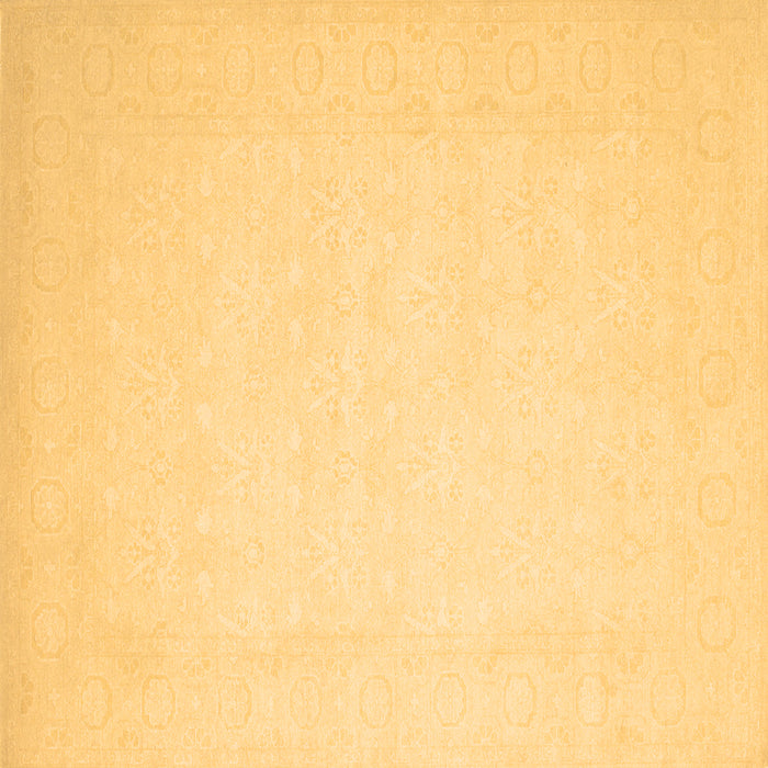 Square Solid Brown Modern Rug, con511brn