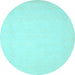 Round Solid Light Blue Modern Rug, con511lblu